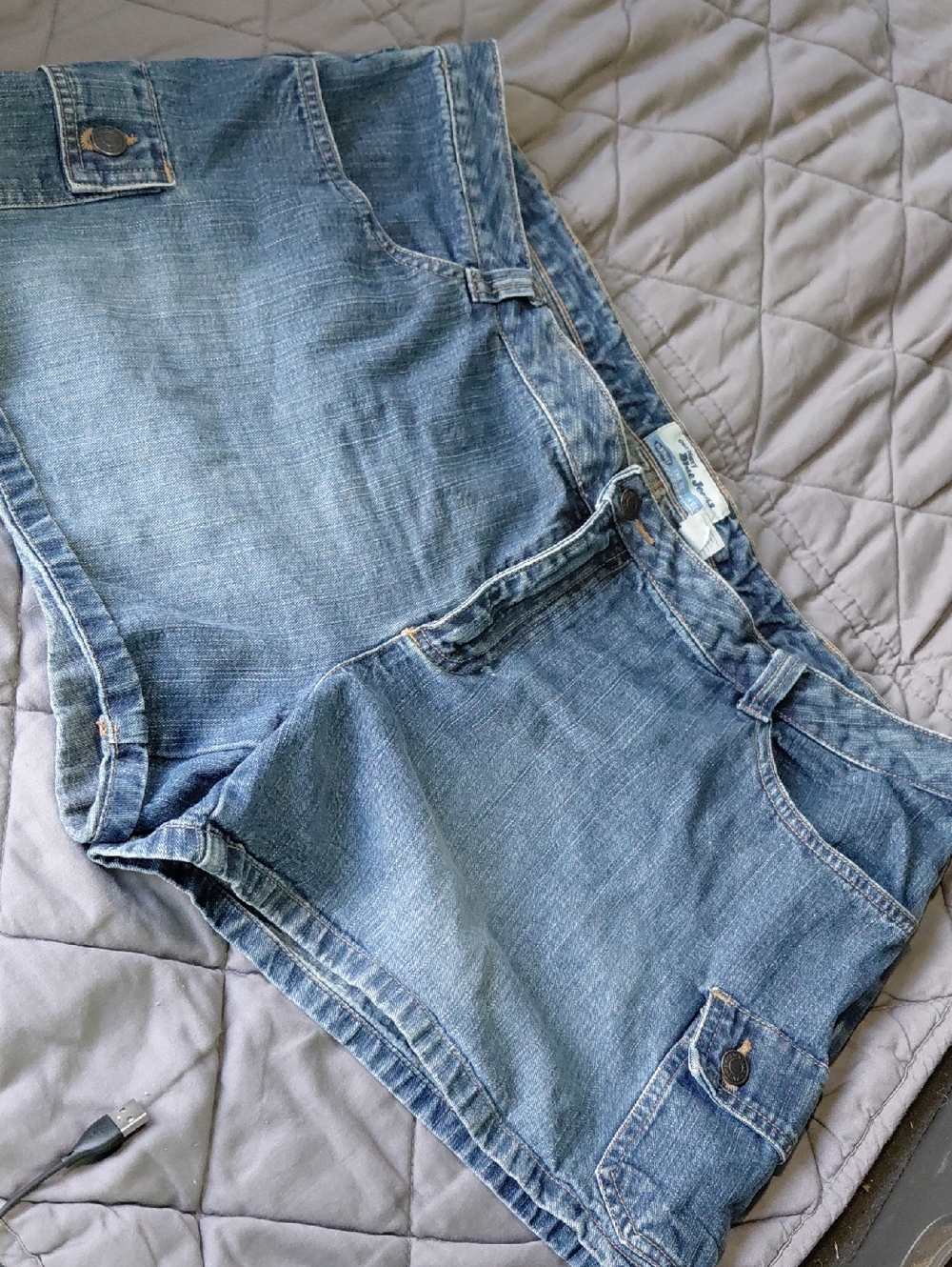 Old Navy Blue Denim Shorts with Contrast Stitching